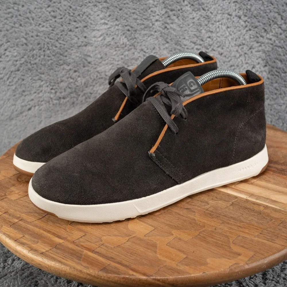 Mens 7 M Cole Haan Grand Pro Chukka Boot Brown Suede Leather Low Sneaker C24661